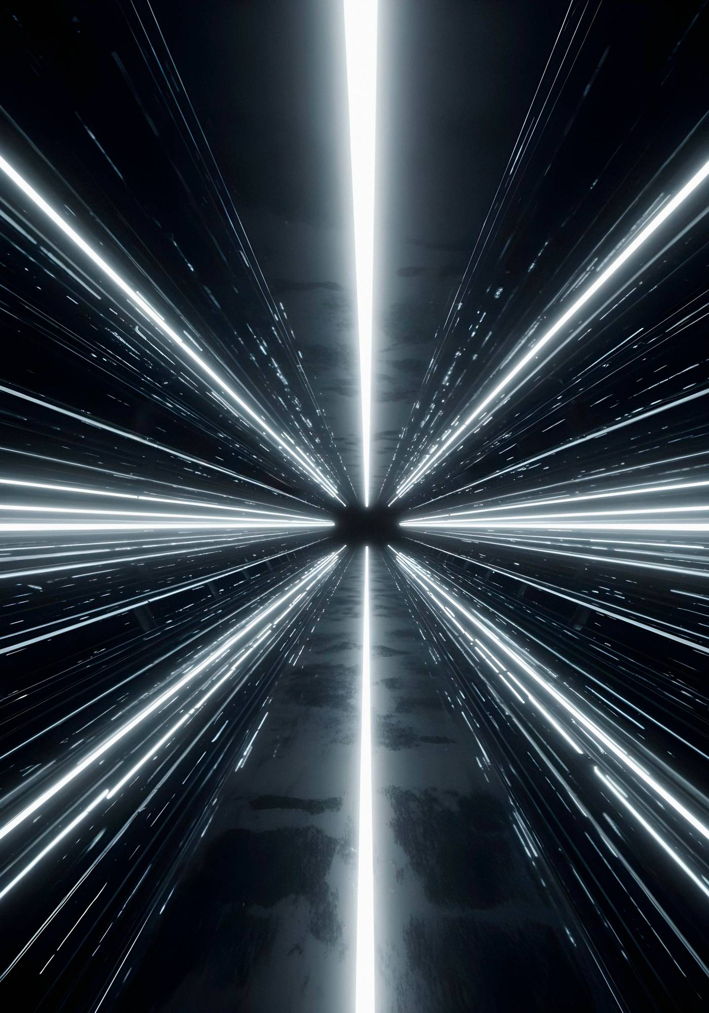Digitale Lichtspur mit futuristischer Tunneloptik, symbolisiert blitzschnelles Webhosting durch globale Infrastruktur.