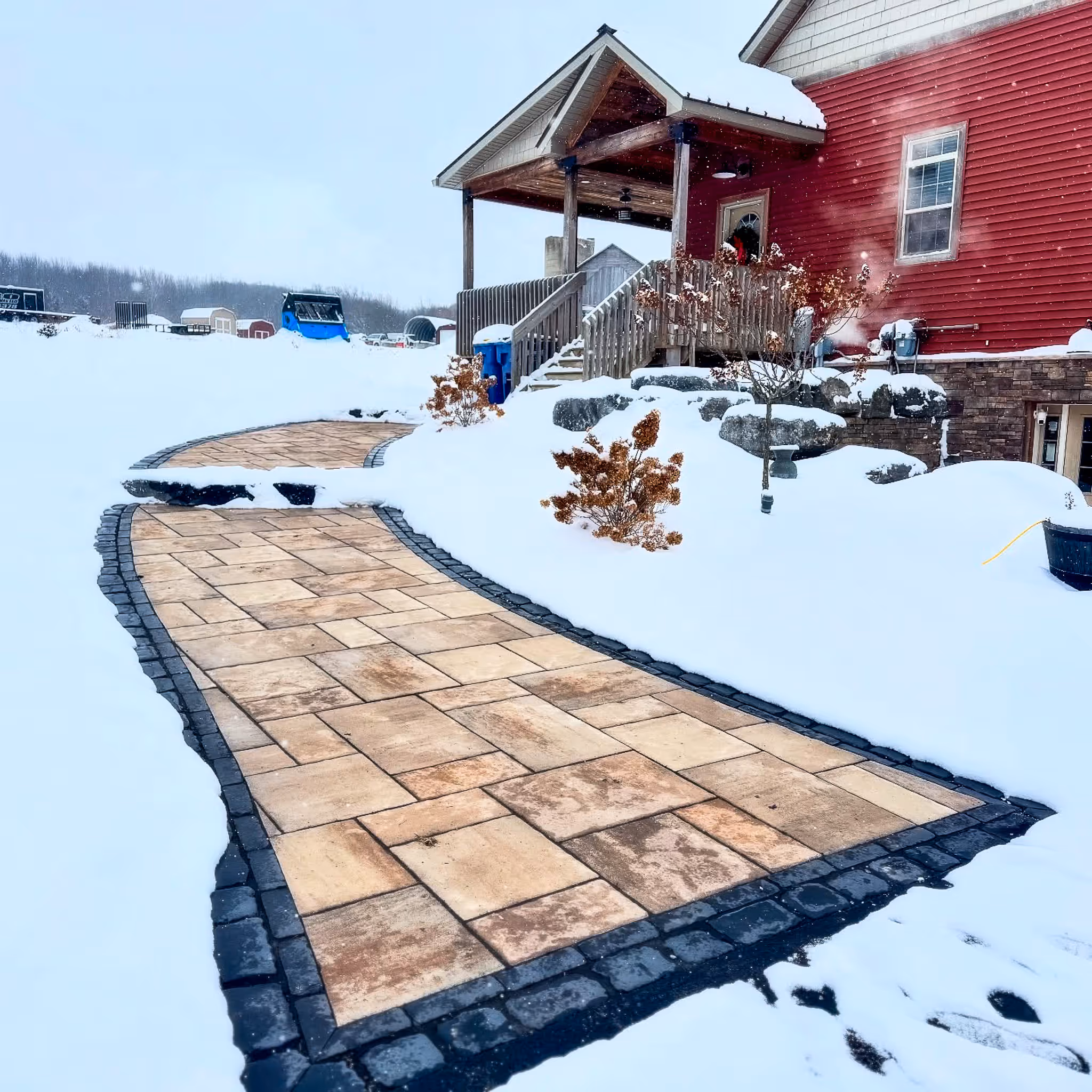 A heated sidewalk installed by Pro Snow Removal in Cicero, NY for snow/ice management
