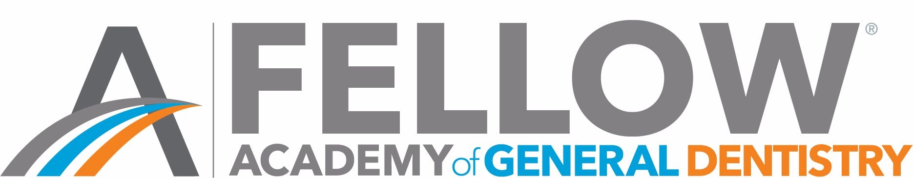 Logo of Fellow Academy of General Dentistry with stylized letter A and colorful arcs.