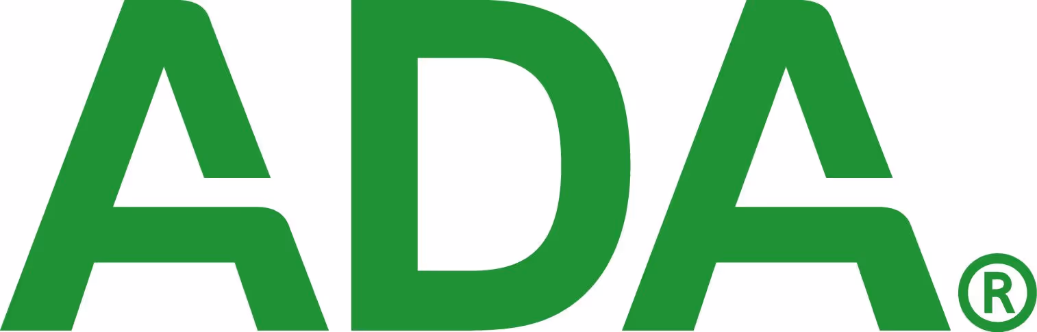 Green ADA logo with a registered trademark symbol.