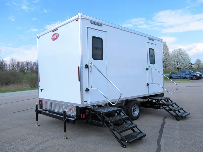 Luxury restroom trailer rental for events in Atlanta metro area