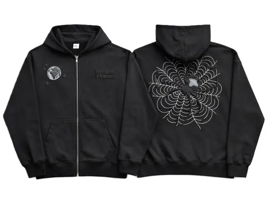Broken Planet Spider Zip Up Hoodie