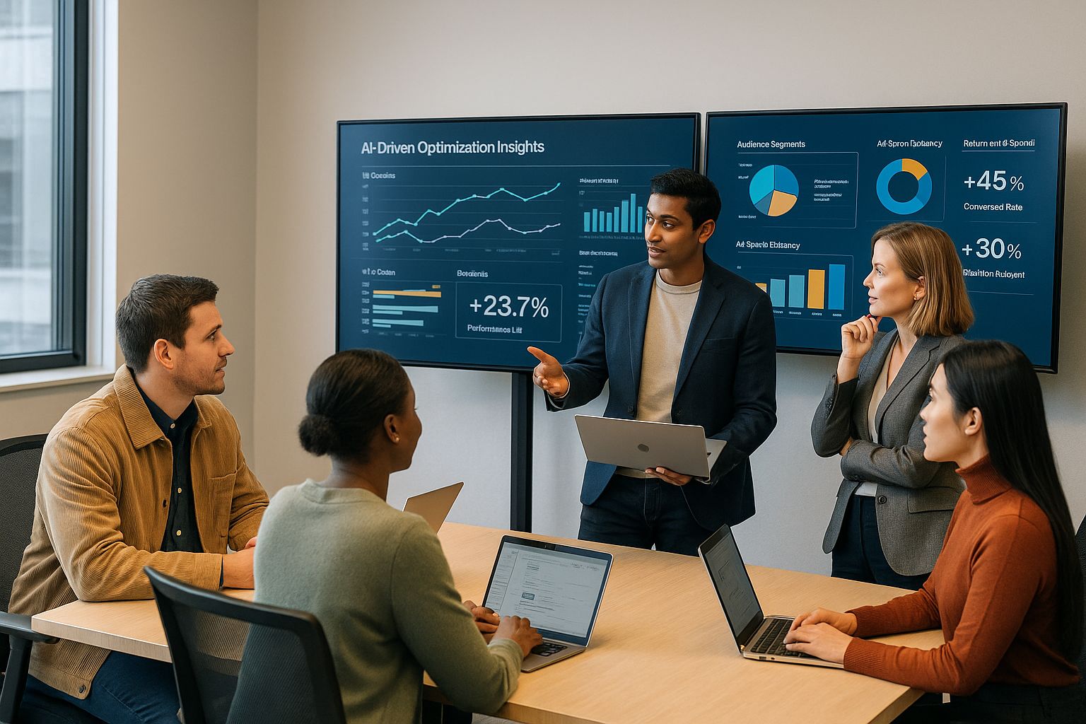 CPG and retail media teams reviewing AI-optimized RMN performance data