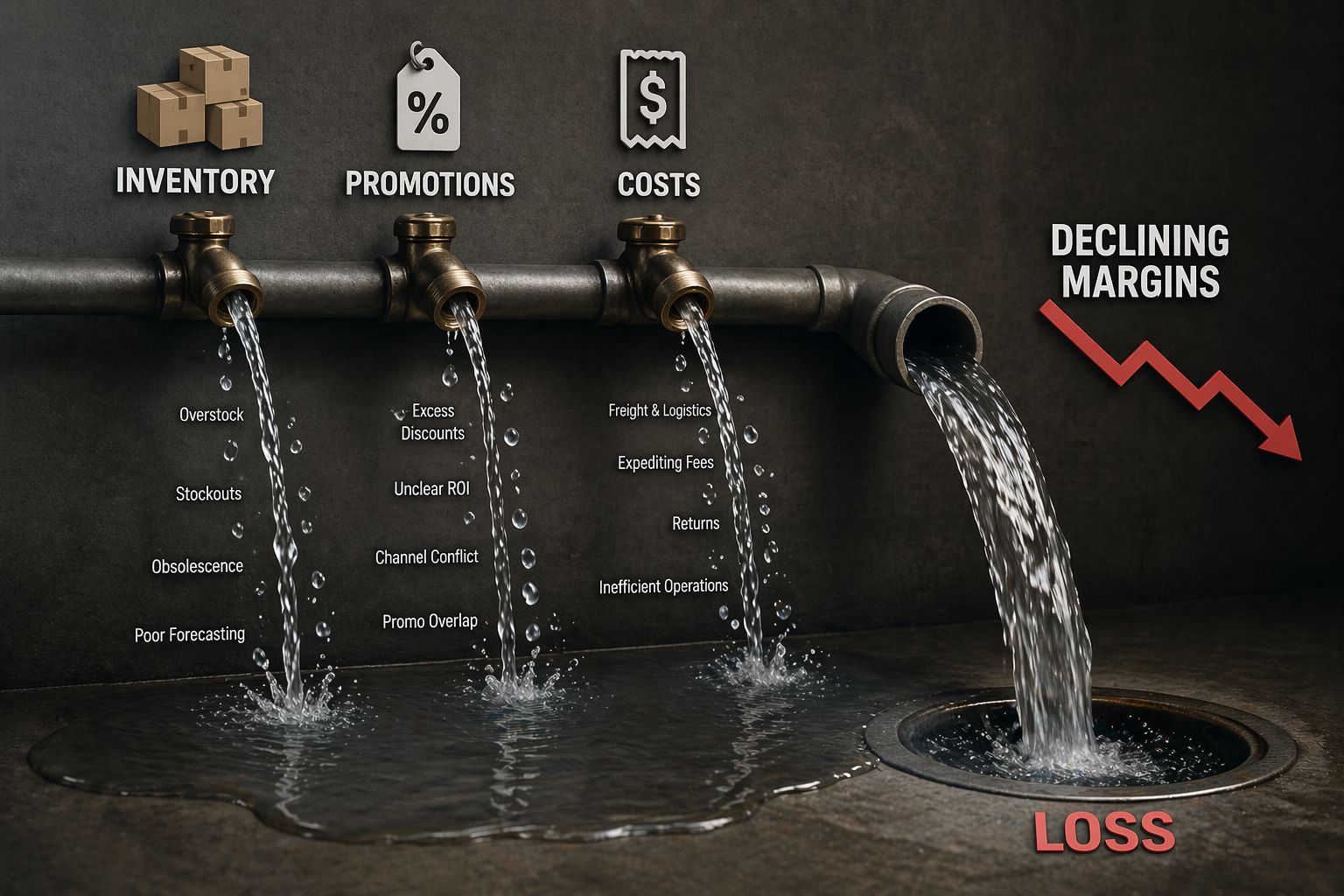 Small operational inefficiencies compounding into major margin loss in CPG