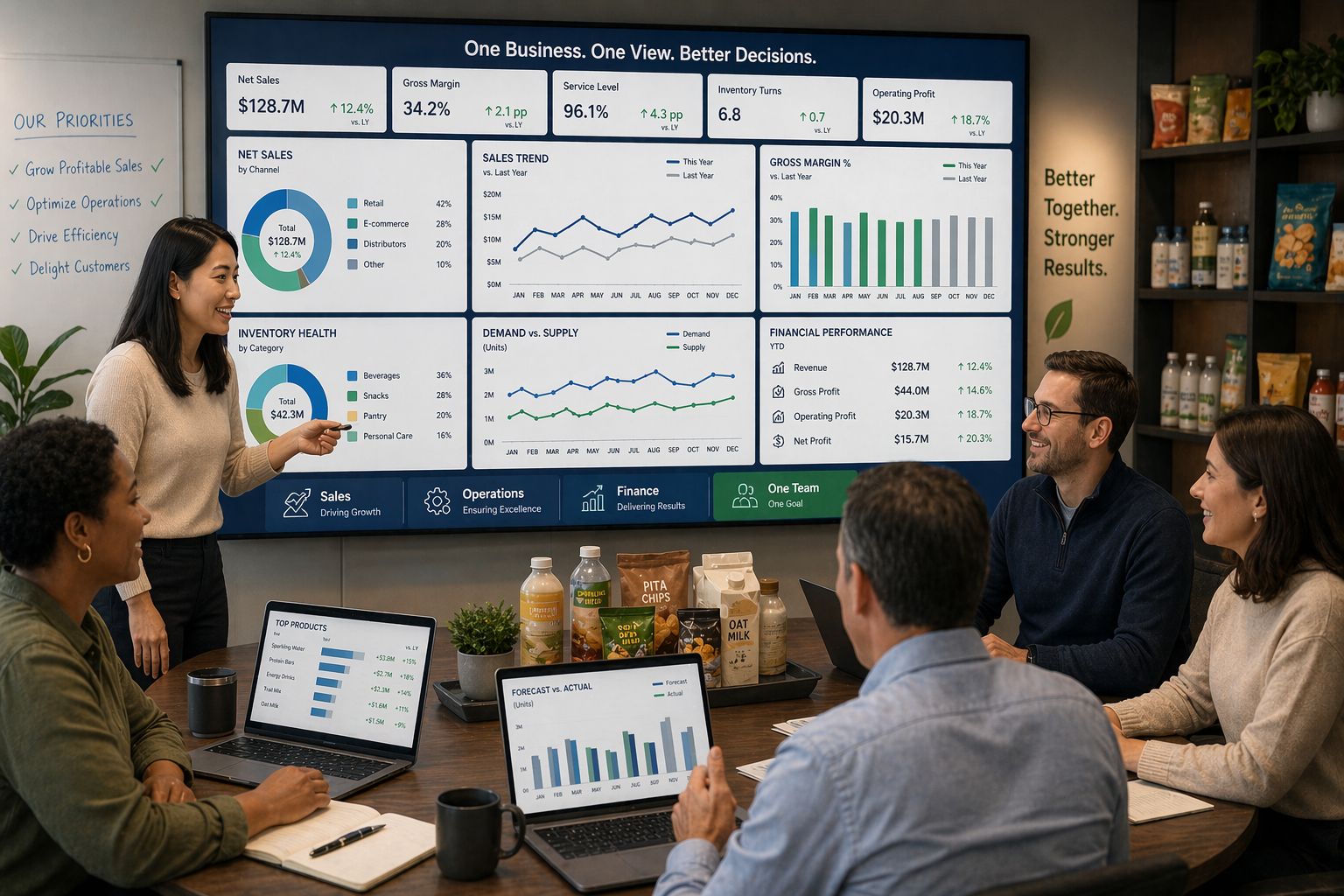 Aligned CPG teams working from shared operational and financial data