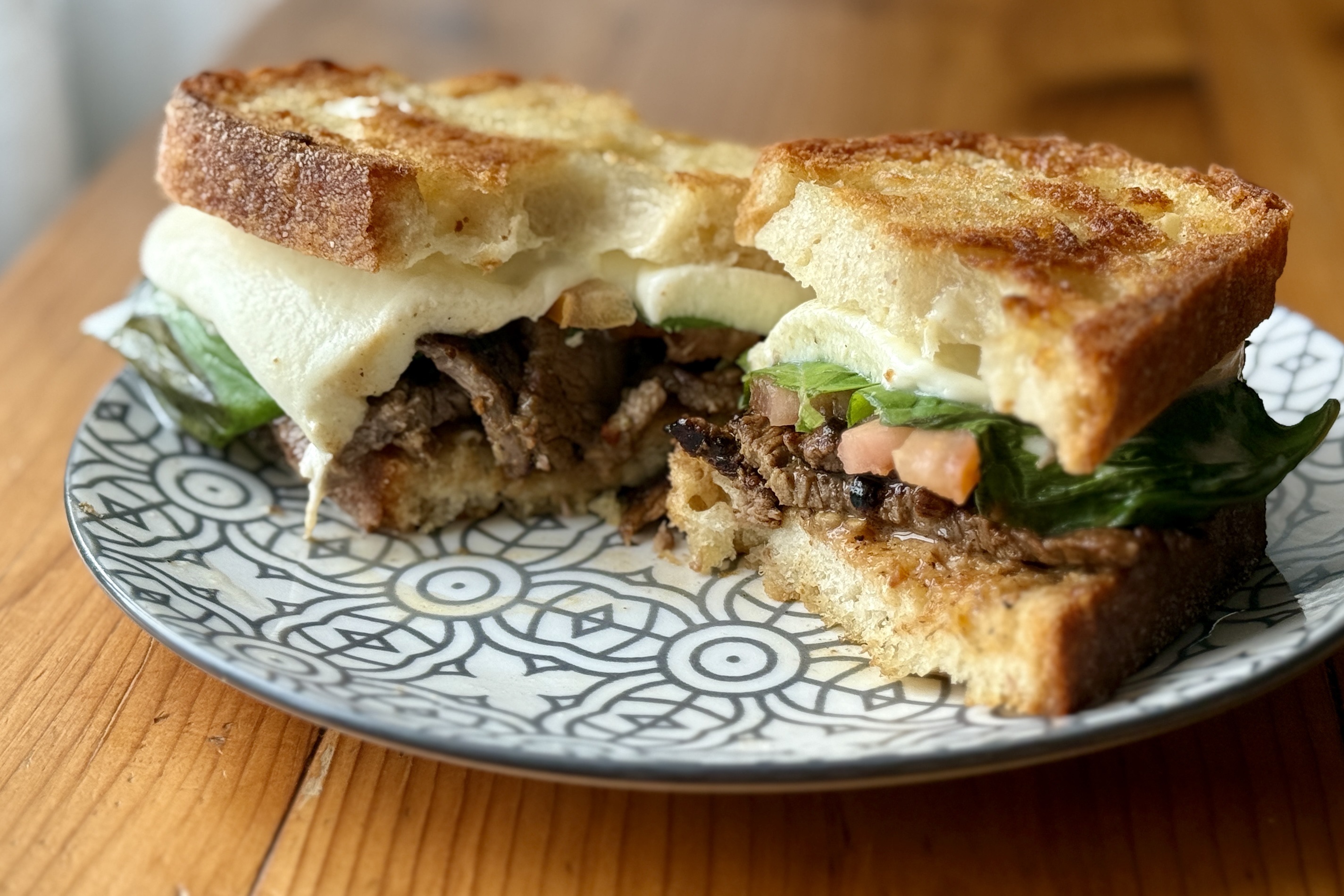 Italian Steak & Mozzarella Sandwich