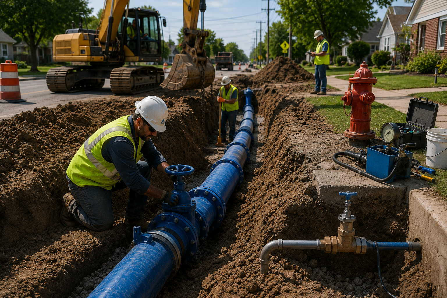New Water Line Installation