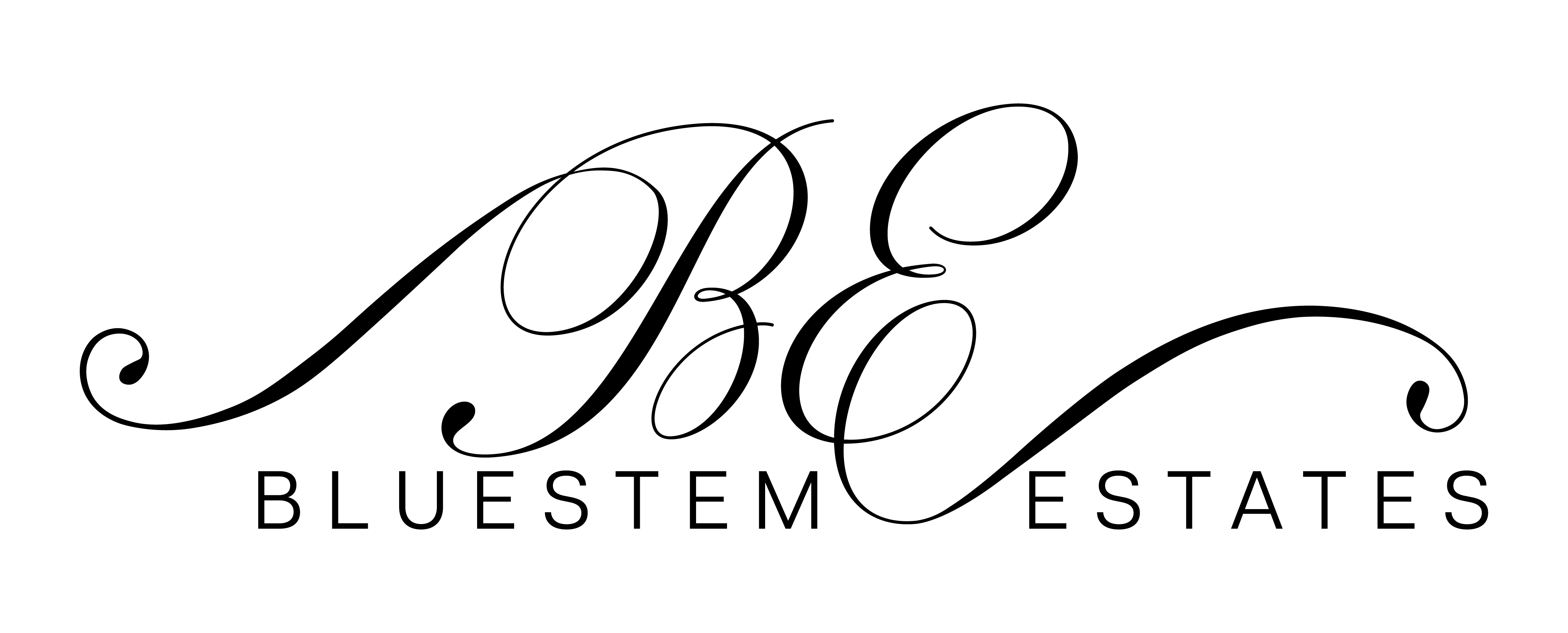 Bluestem company name in bold, stylized black font with letters connected.