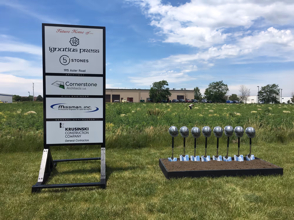 Breaking ground on the new building