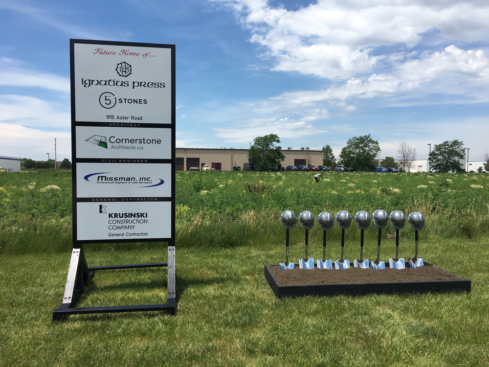 Breaking ground on the new building