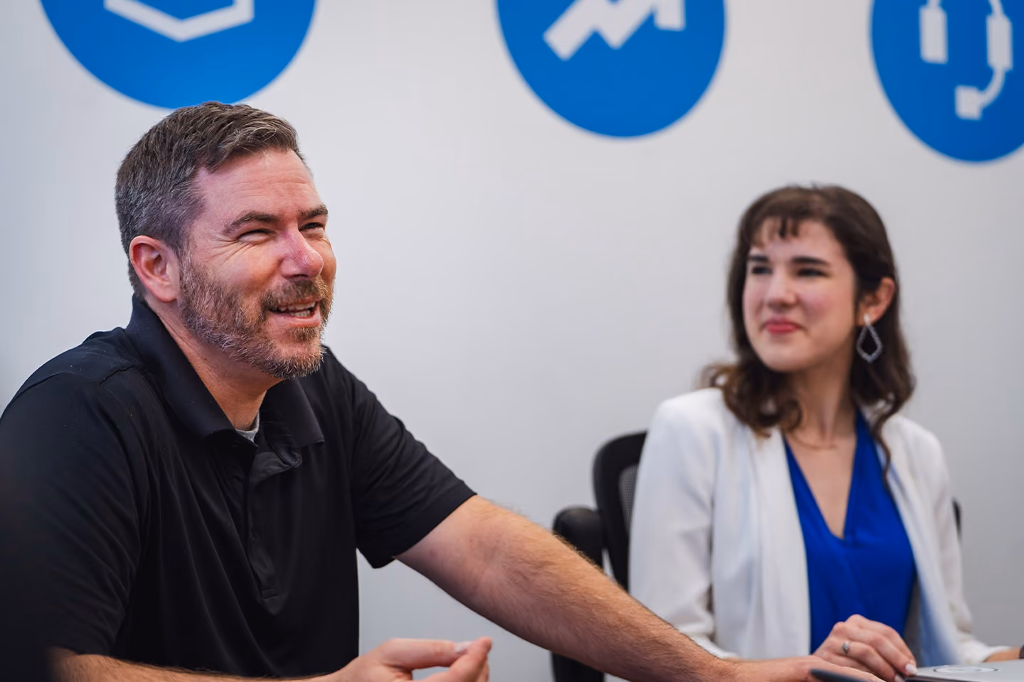 Team members in a meeting