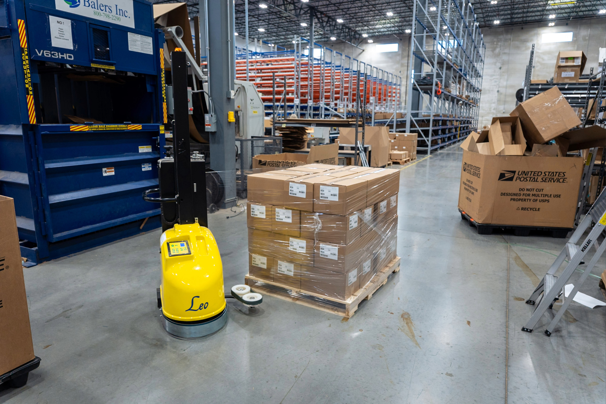 cases in warehouse