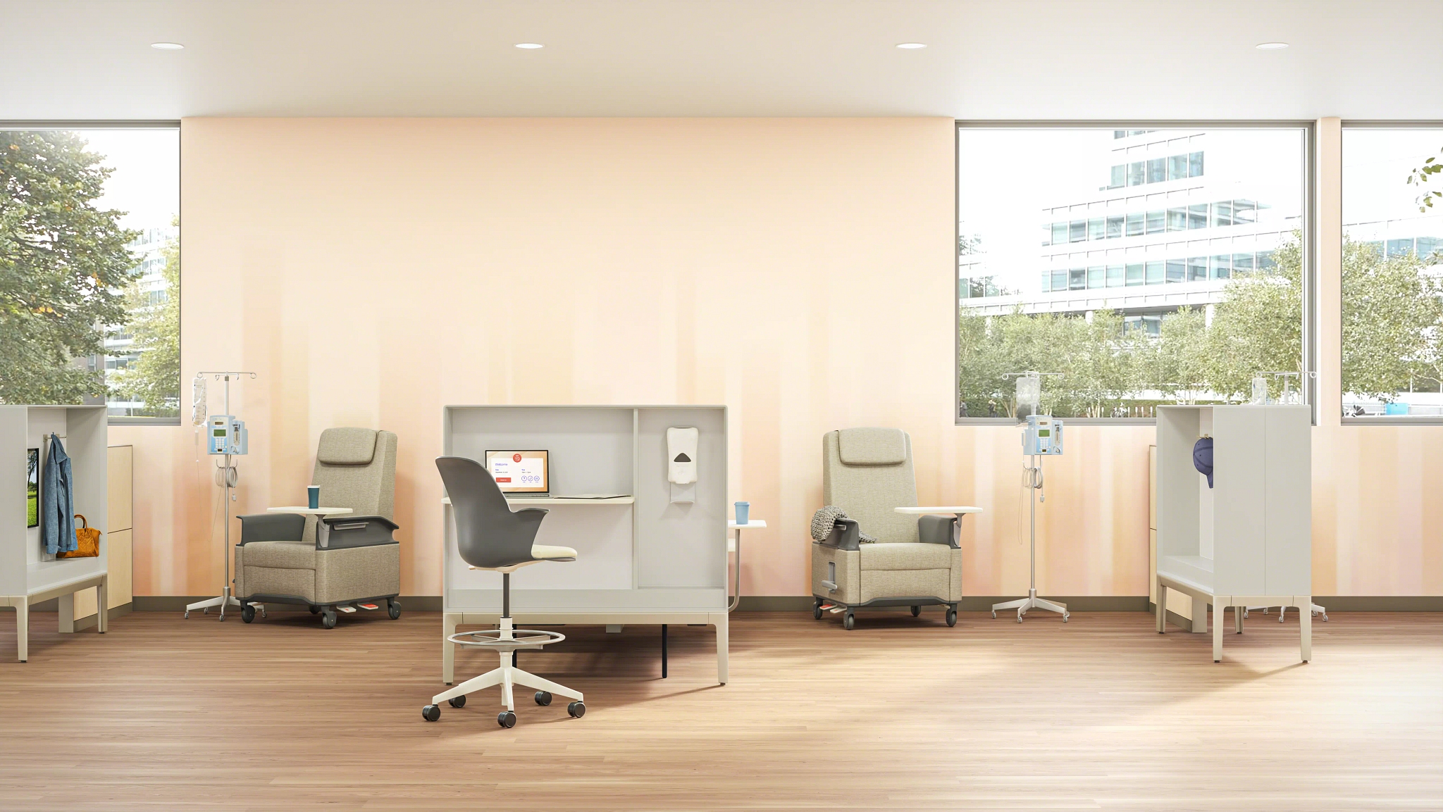 school reception area