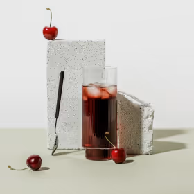 Glass of iced tart cherry juice illustrating how tart cherry juice can support better sleep