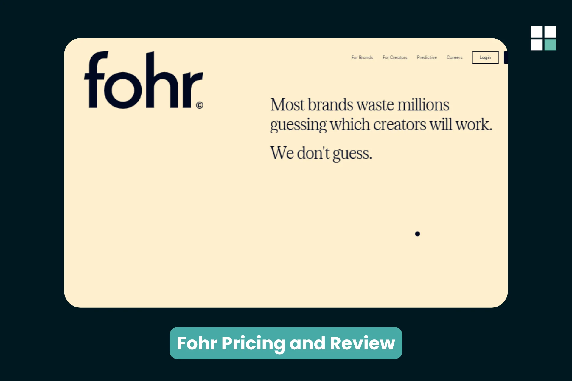 Fohr Pricing and Review