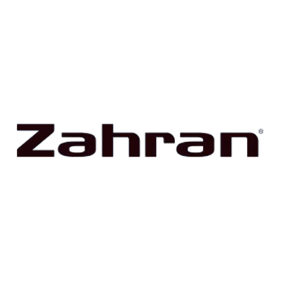 The word 'Zahran' in black stylized text on a white background.