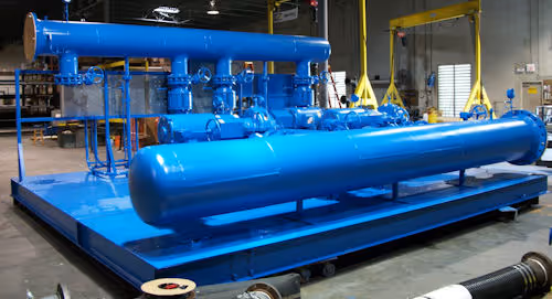 Variable Flow Condenser Water System with Split-Base and Future Pump Location
