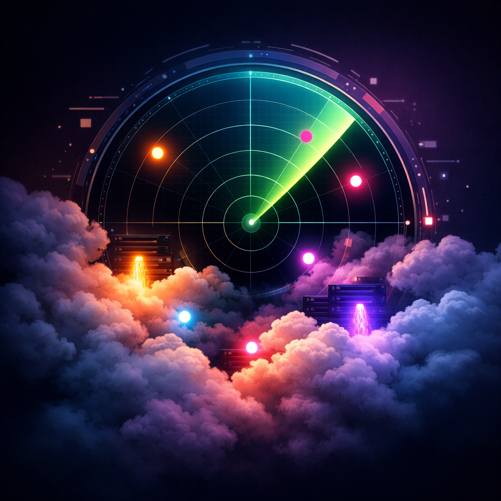 FinOps Cloud Radar Waste Map Visualization