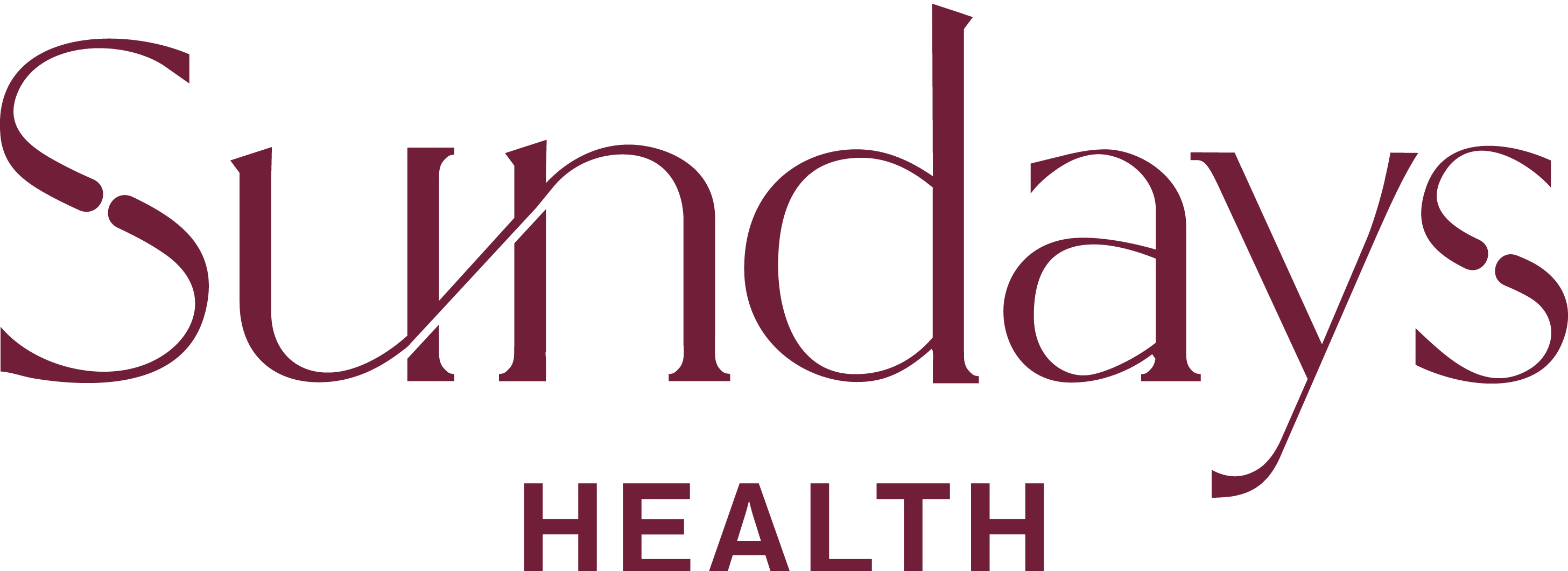 Sundays Health logo with 'Sundays' in large serif font and 'HEALTH' underneath in smaller capital letters.