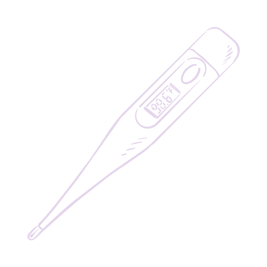 Digital thermometer displaying a temperature reading of 98.6°F.