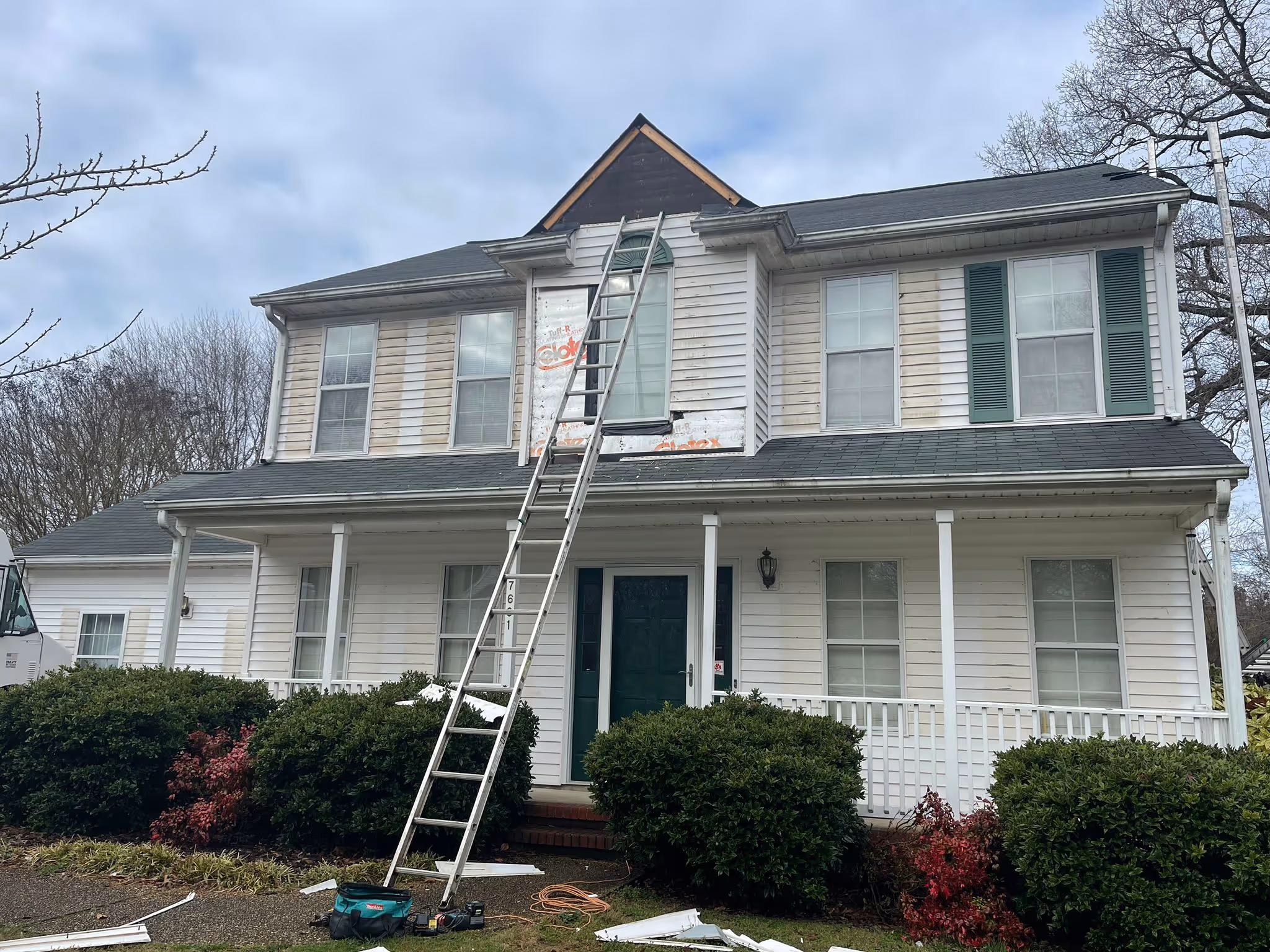 image of roof being repaired