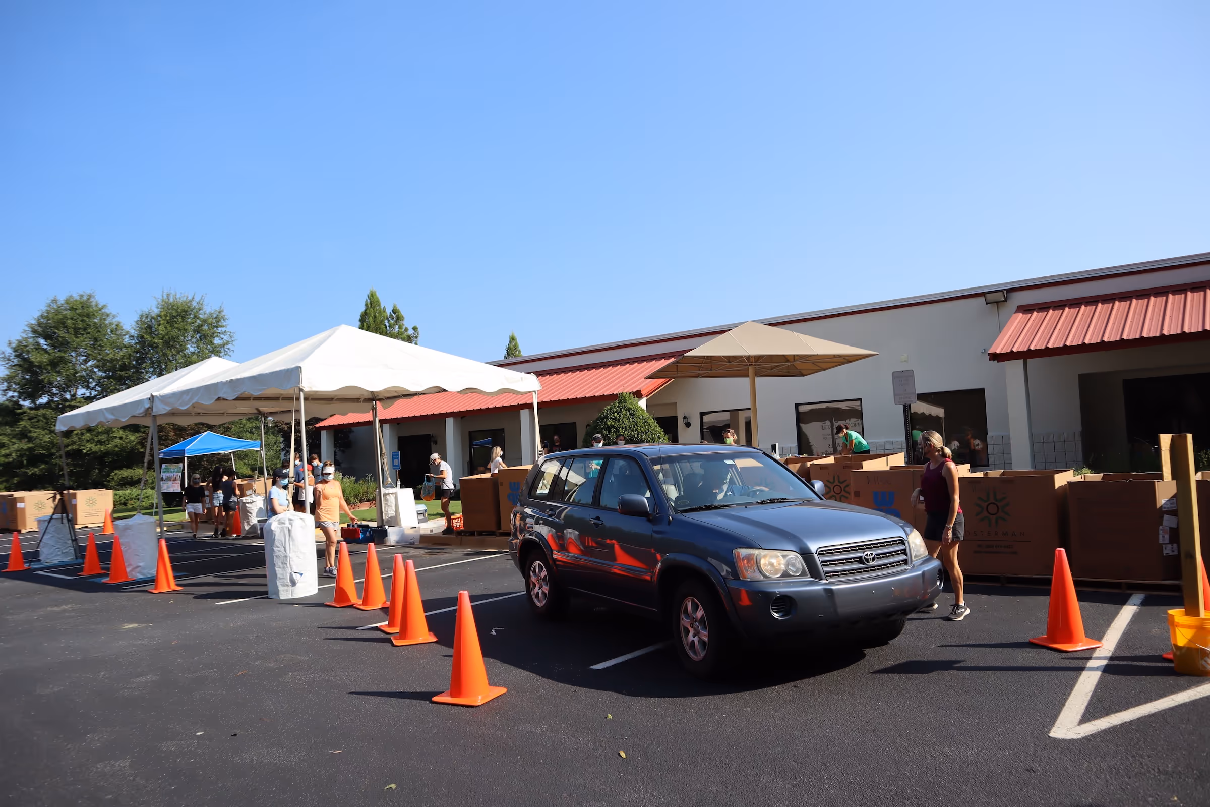 An outdoor technology recycling event