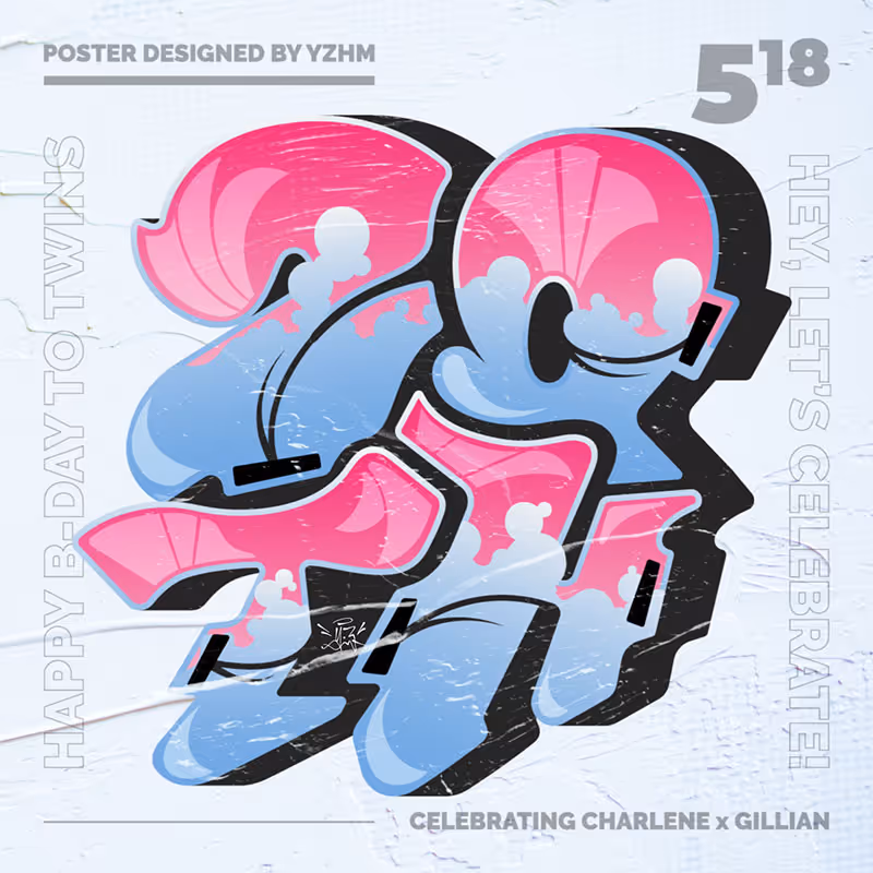 Graffiti lettering variant with dynamic stroke rhythm and decorative counters.