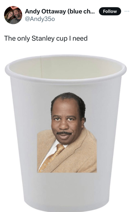 Donāt mind me; Iām just over here strategizing with my Stanley Cup.