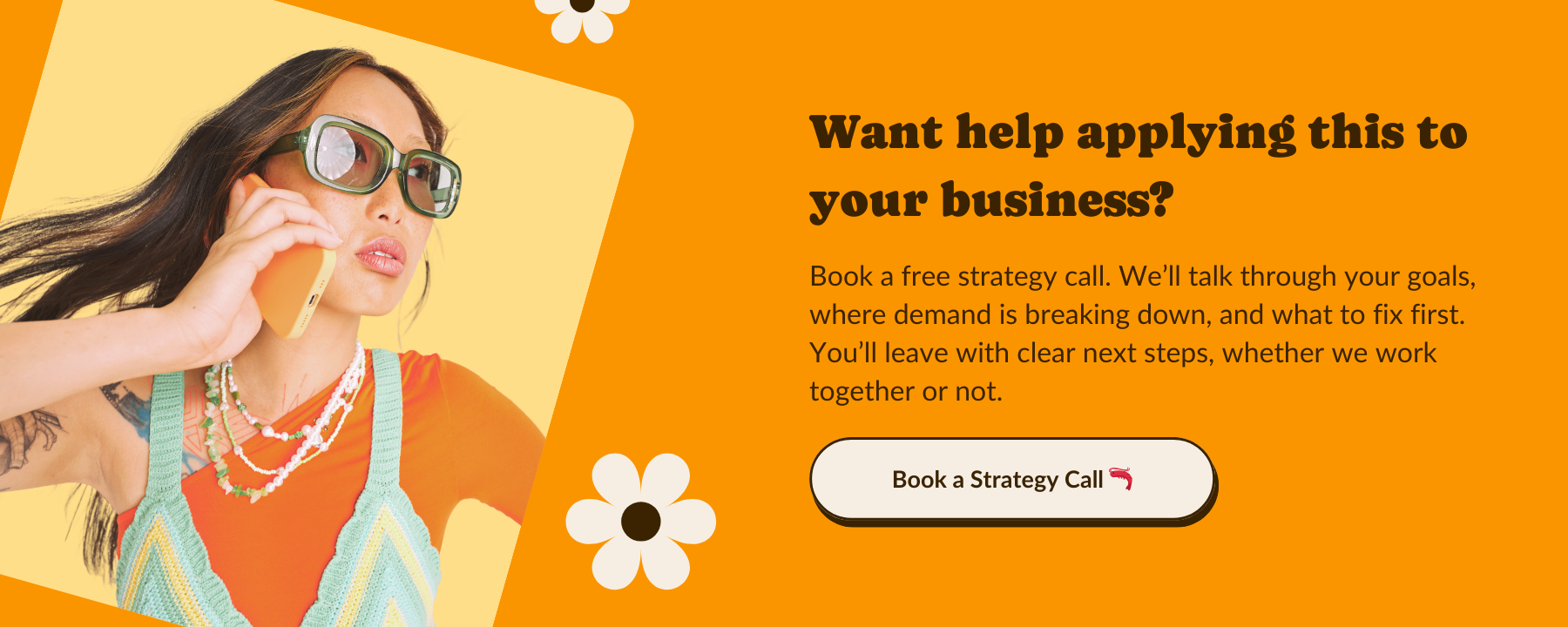 A CTA banner that promotes Nouvel Age Media’s free strategy call for B2B SaaS startups that need to increase demand and lead generation.