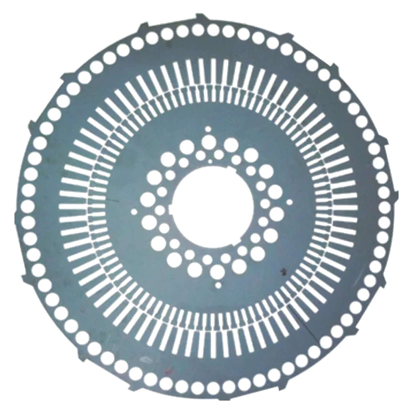 Traction motor stator and rotor lamination