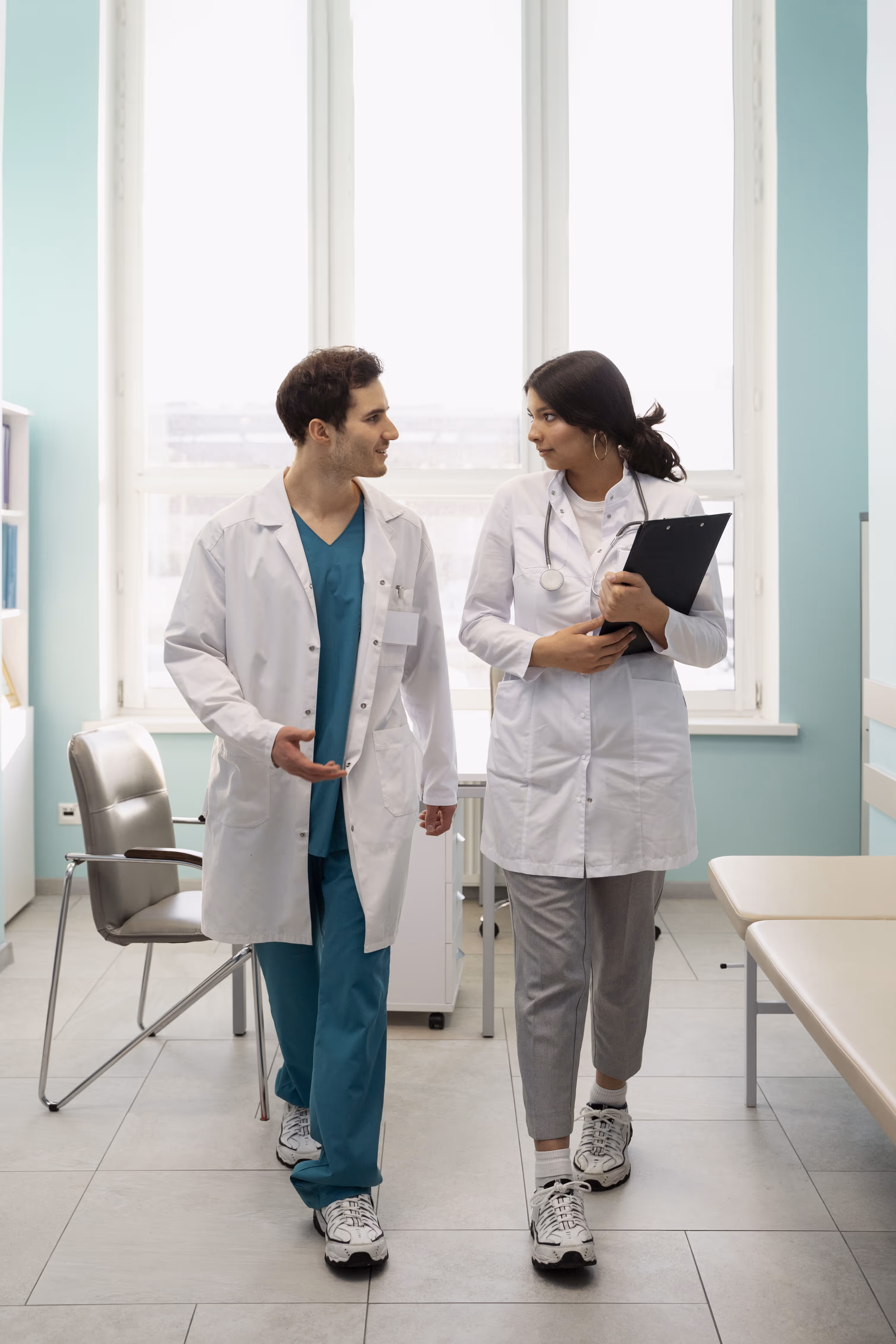 Doctors walking