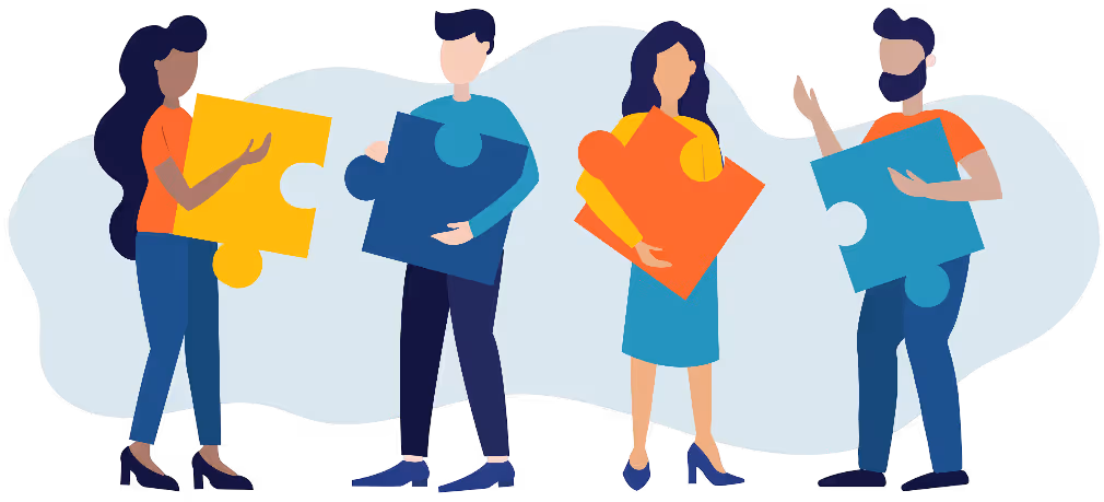 An illustration of a team