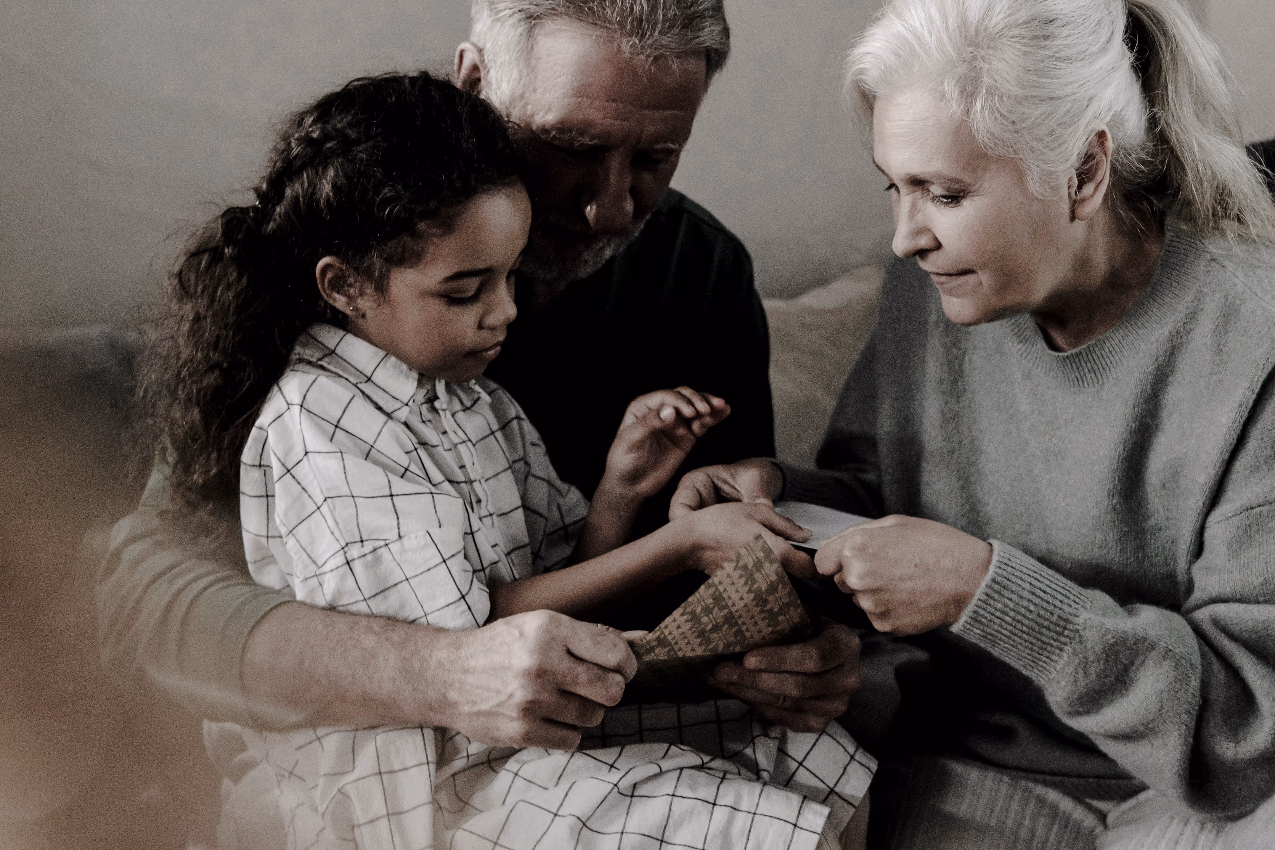 Parents caring for their child
