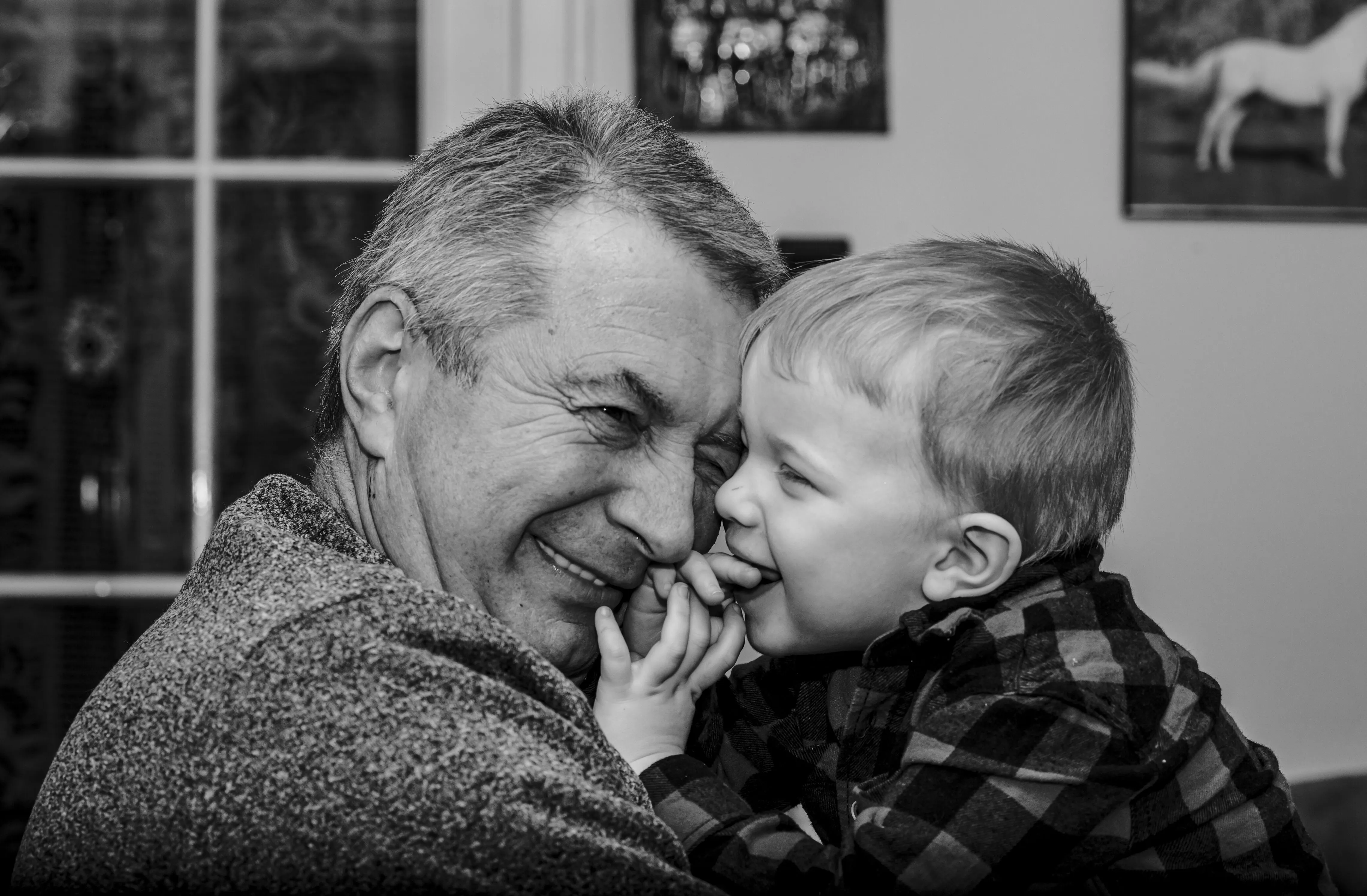 A man and a little boy