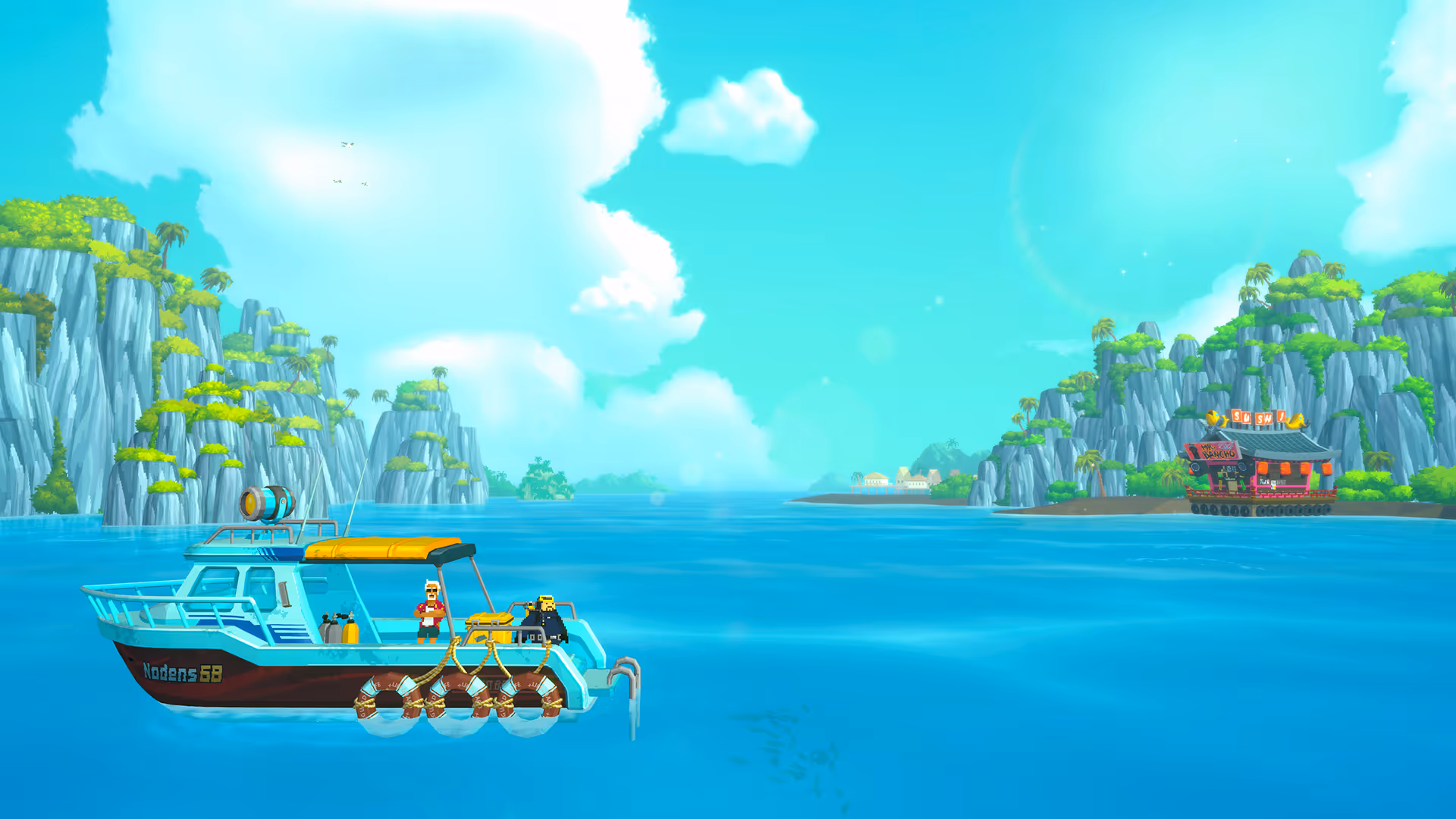 Dave the diver on the boat