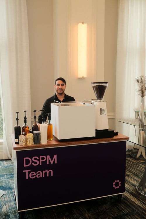 Cyera DSPM Team espresso cart at the Waldorf Astoria Orlando conference