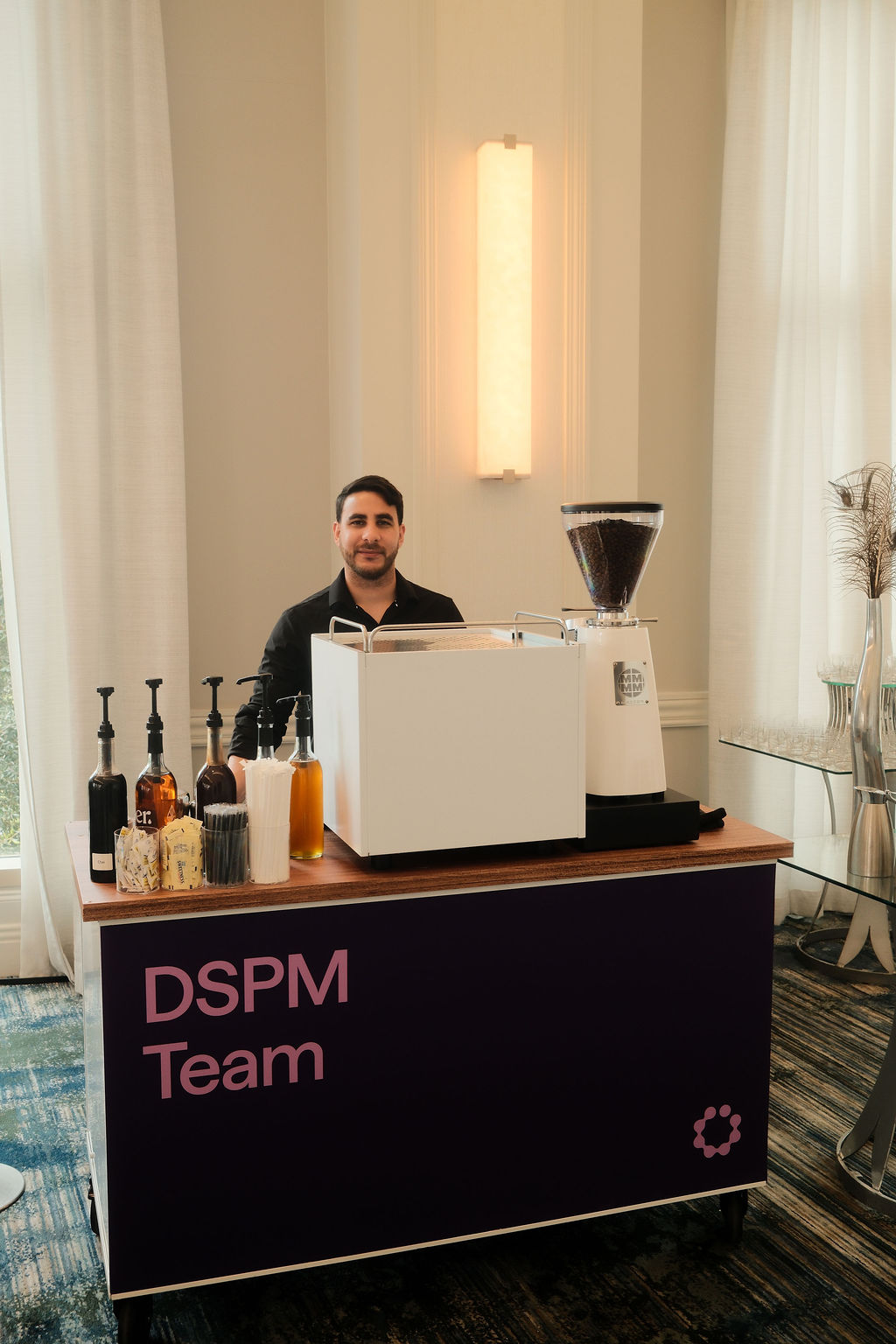 Cyera DSPM Team espresso cart at the Waldorf Astoria Orlando conference
