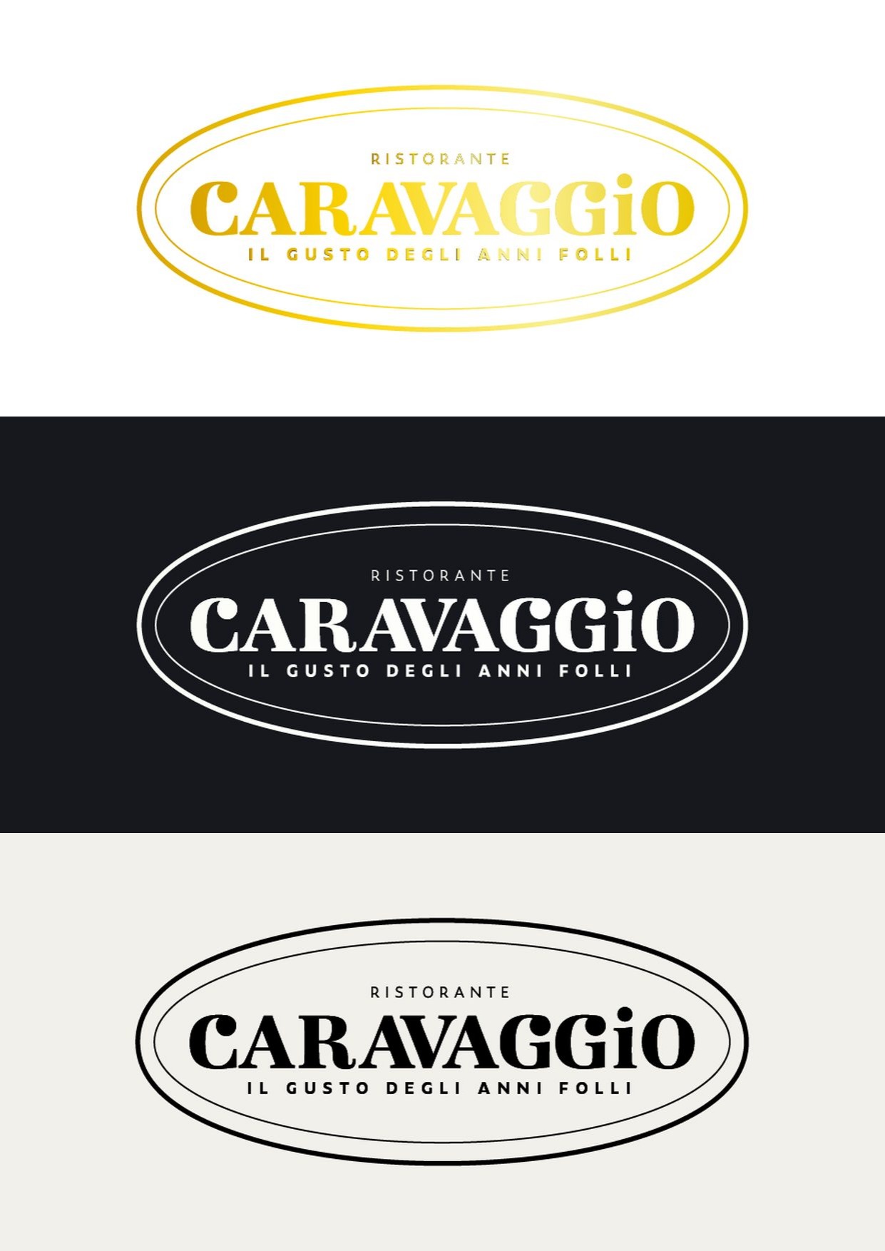 Logo et identité visuelle du Ristorante Caravaggio, restaurant italien à Montpellier