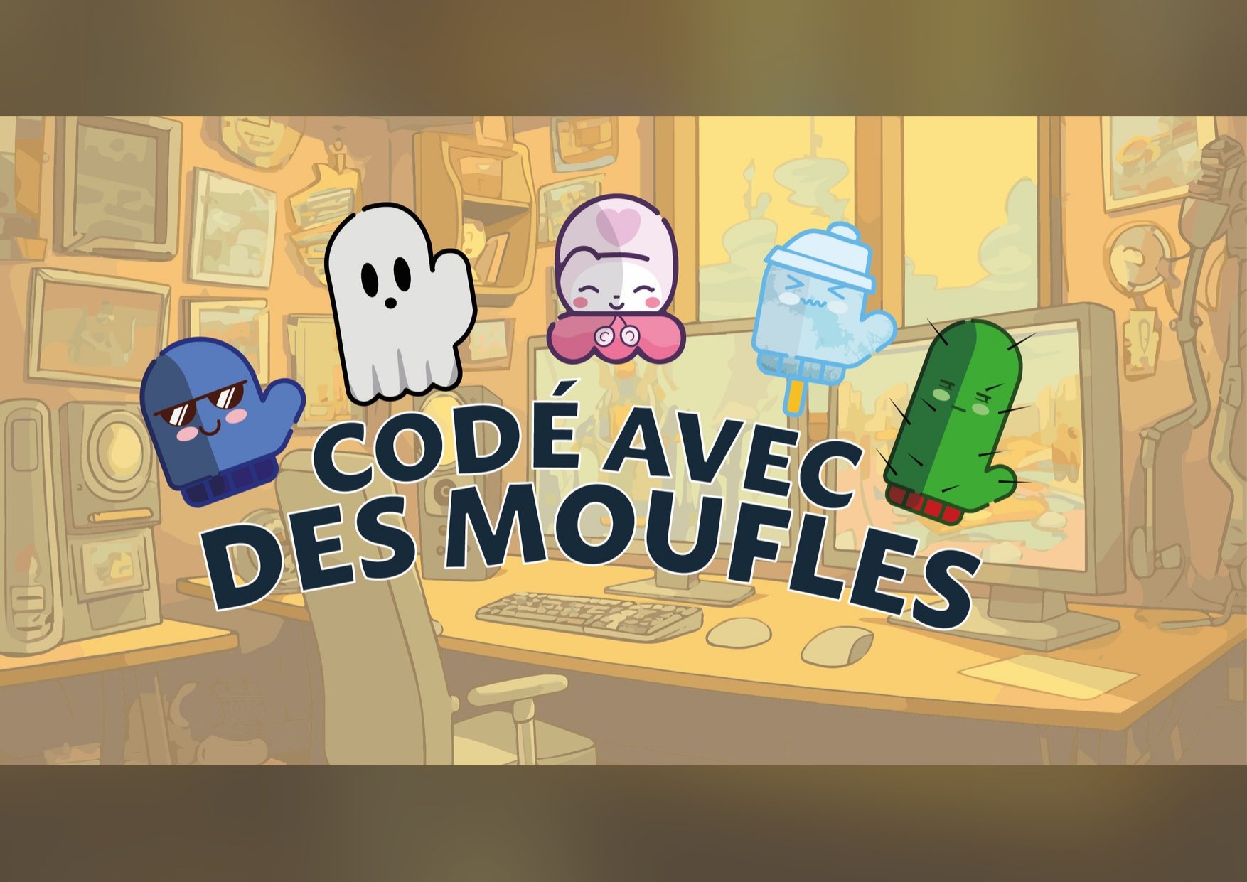 Illustration et direction artistique du projet Codé avec des moufles