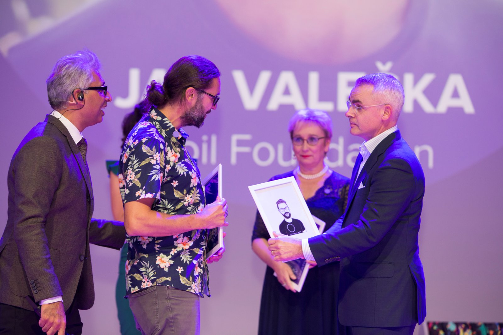 image of an award ceremony for an entertainment company