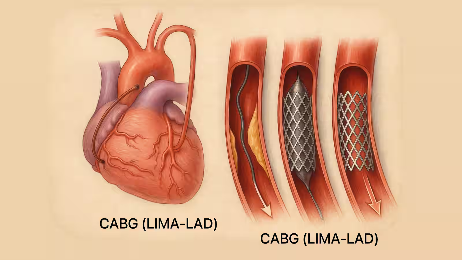 Image comparing CABG vs Stent