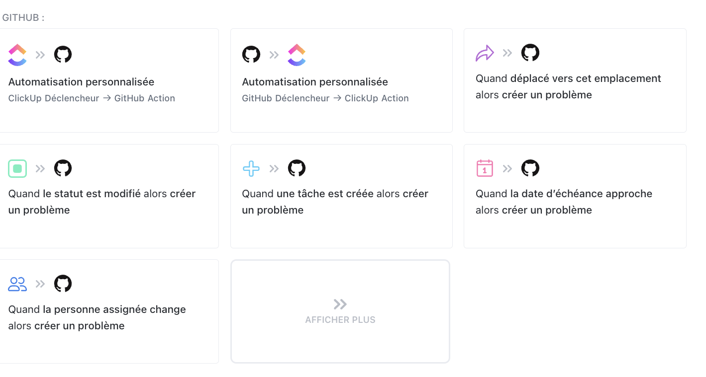 Automatisation de GitHub avec ClickUp
