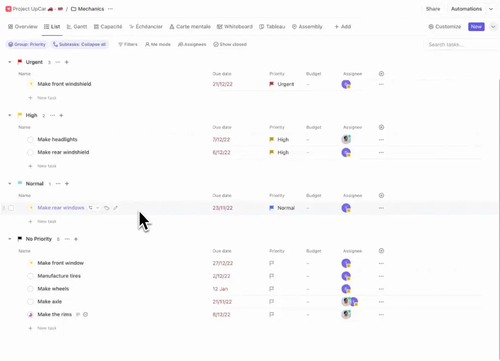 ClickUp task collaboration