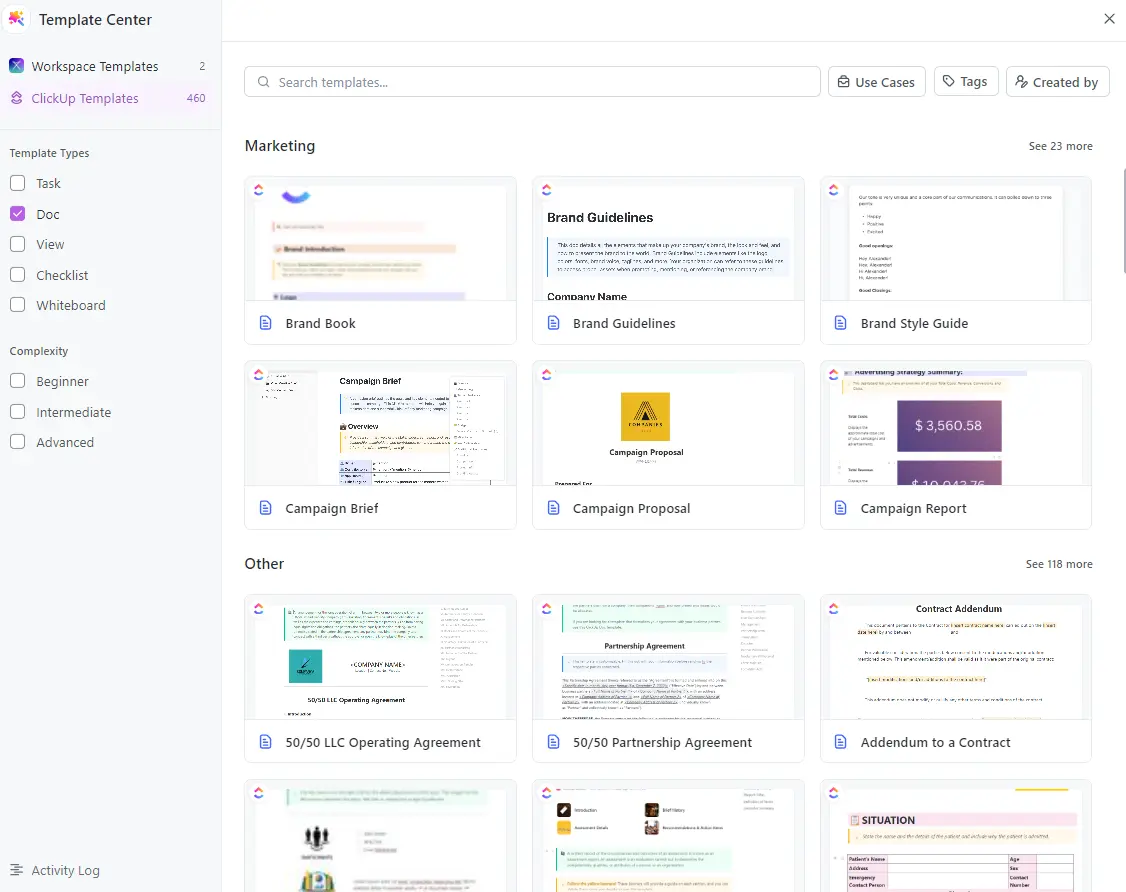 Doc Templates Library