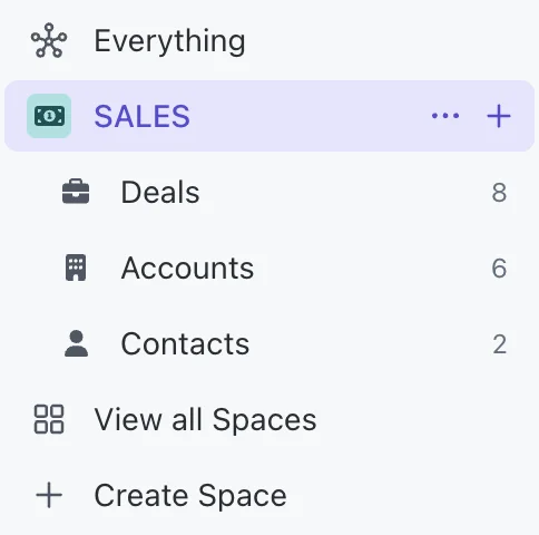 ClickUp Sidebar