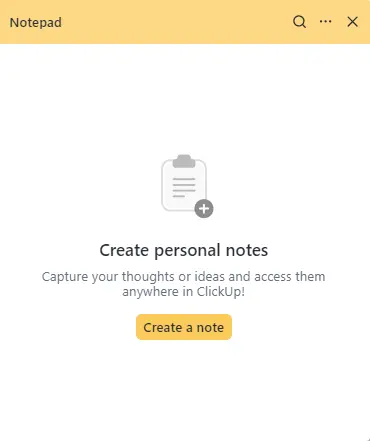 ClickUp's Notepad