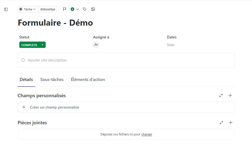 Analyse des réponses et insertion des valeurs dans les tâches