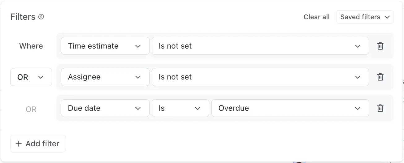 Set Best Practices filter in Workload View
