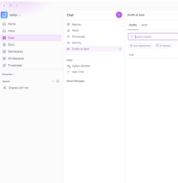 Access Chat from the Sidebar