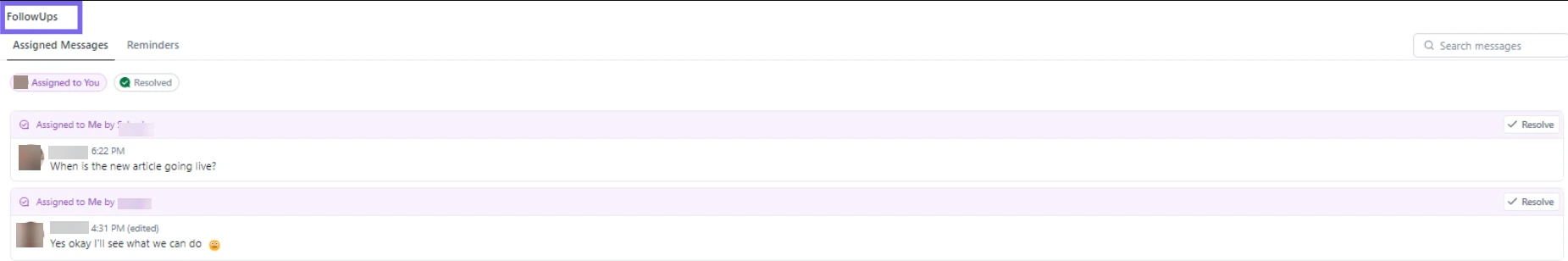 FollowUps in Chat